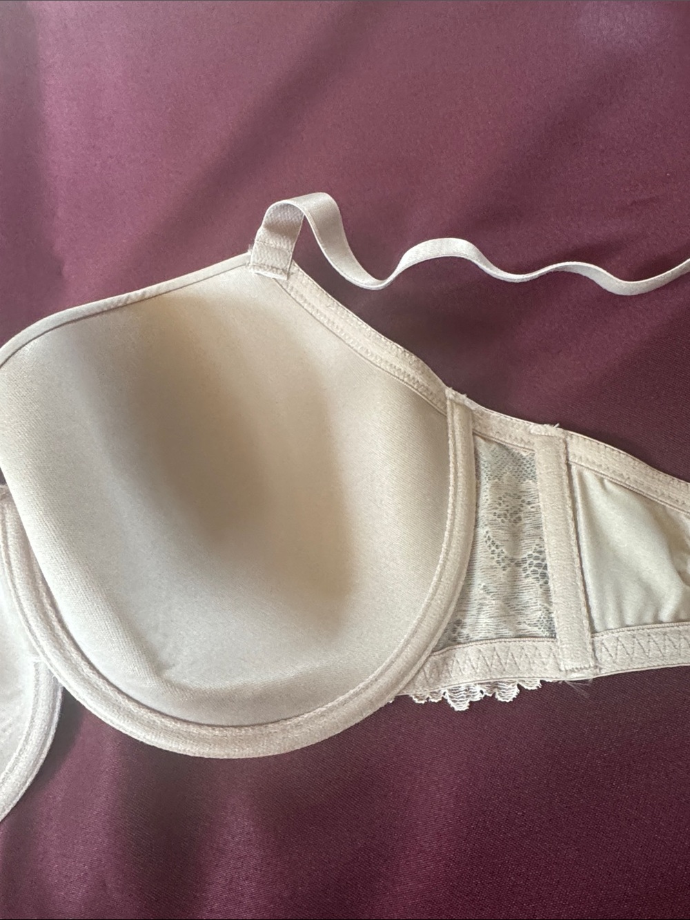 Dorina Underwire Bra Taupe / Light Beige with Ivory / Taupe Lace Overlay - 38 DD - Picture 5 of 12